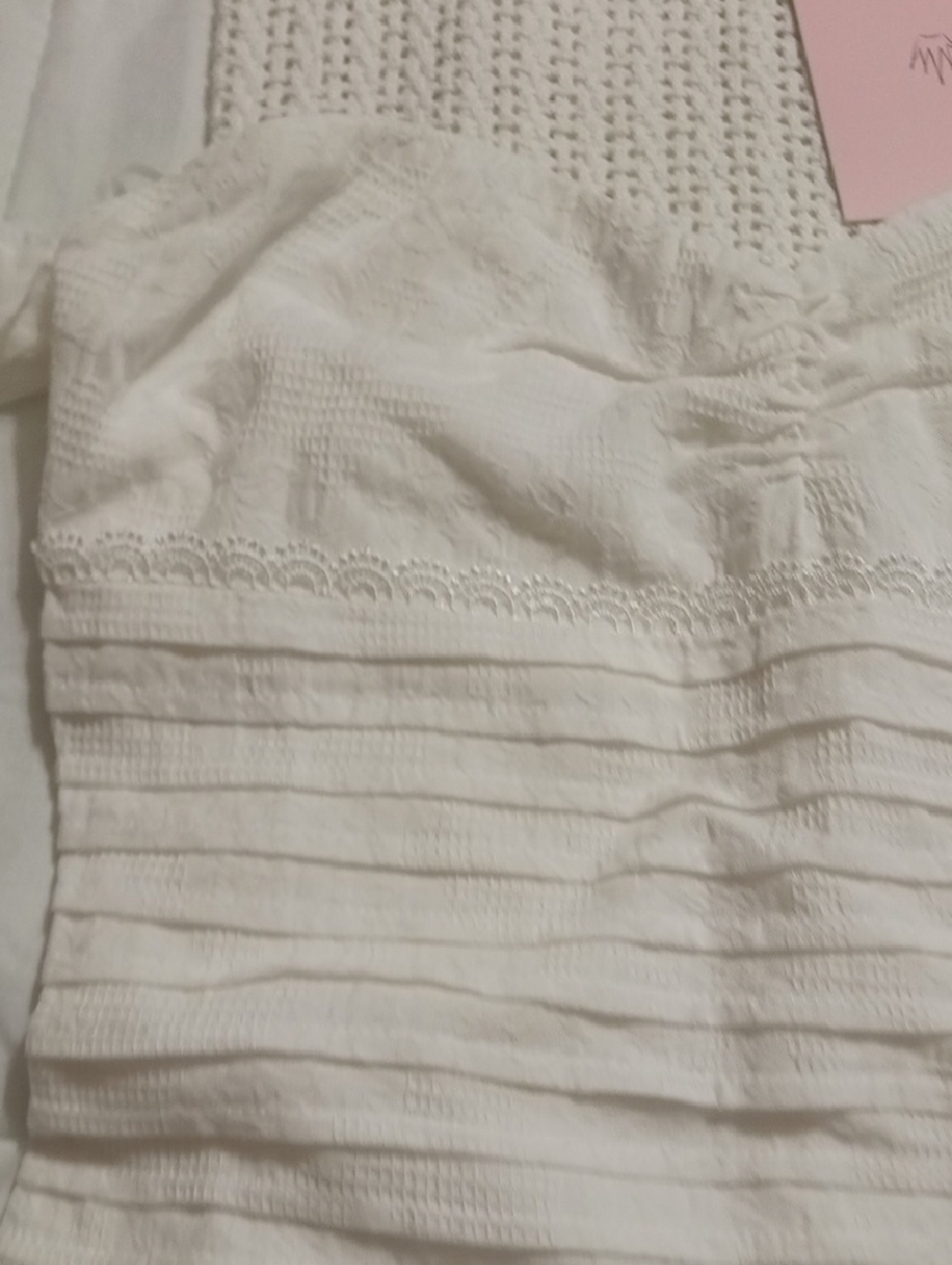 White Off-Shoulder Ruffled Mini Dress - Picture 3 of 8
